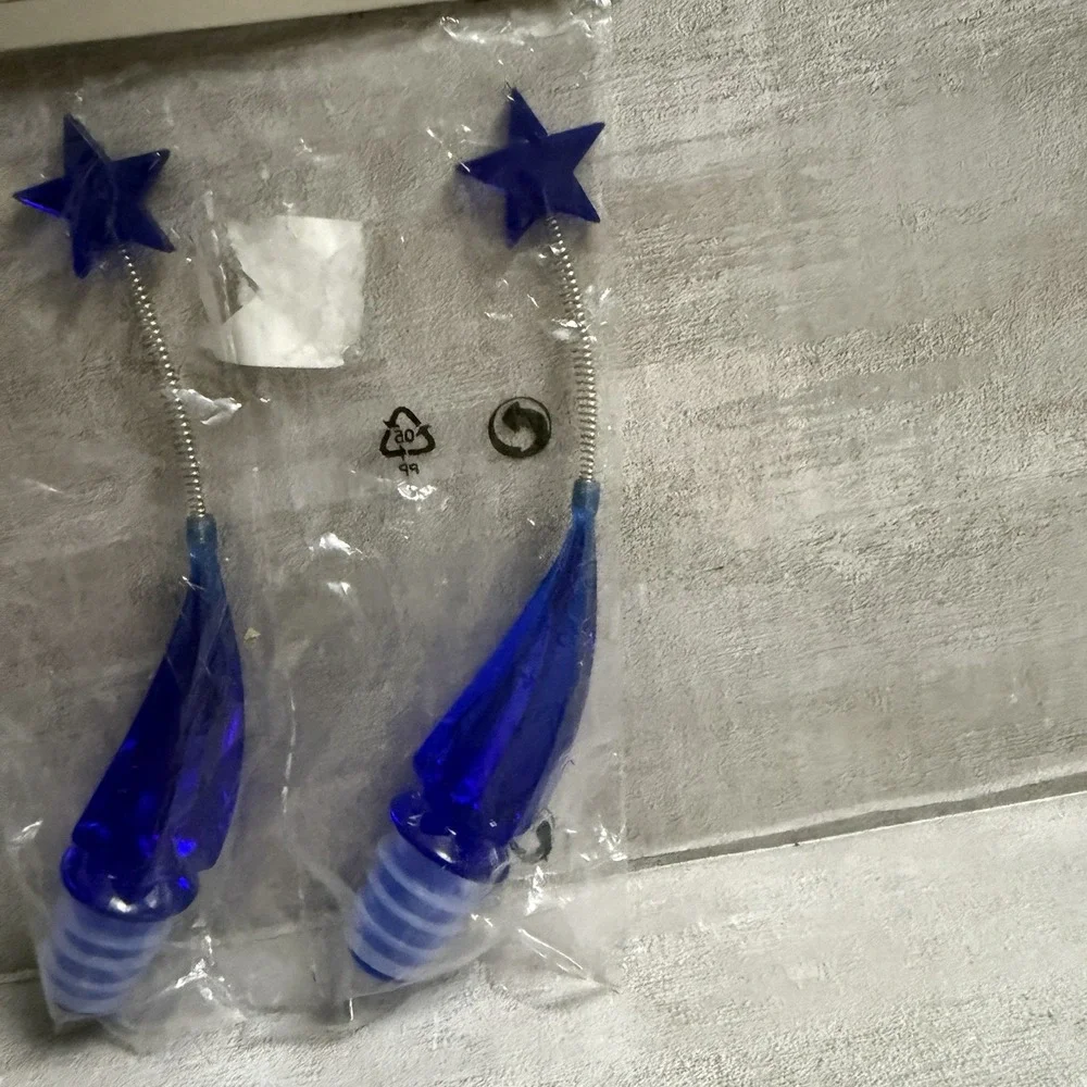 Ikea‎ Vintage Bottle Stopper Blue Star Christmas 
